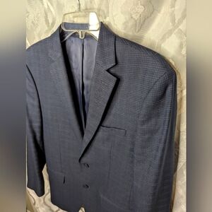 Men's Navy Plaid Blazer